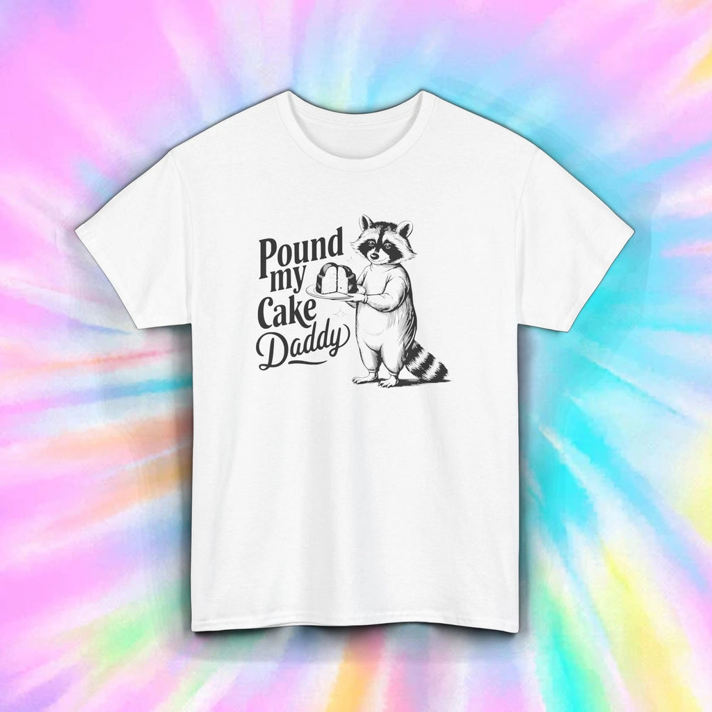 Pound My Cake Daddy Raccoon Funny Baking Pun Adult Humor Meme Shirt S-5XL