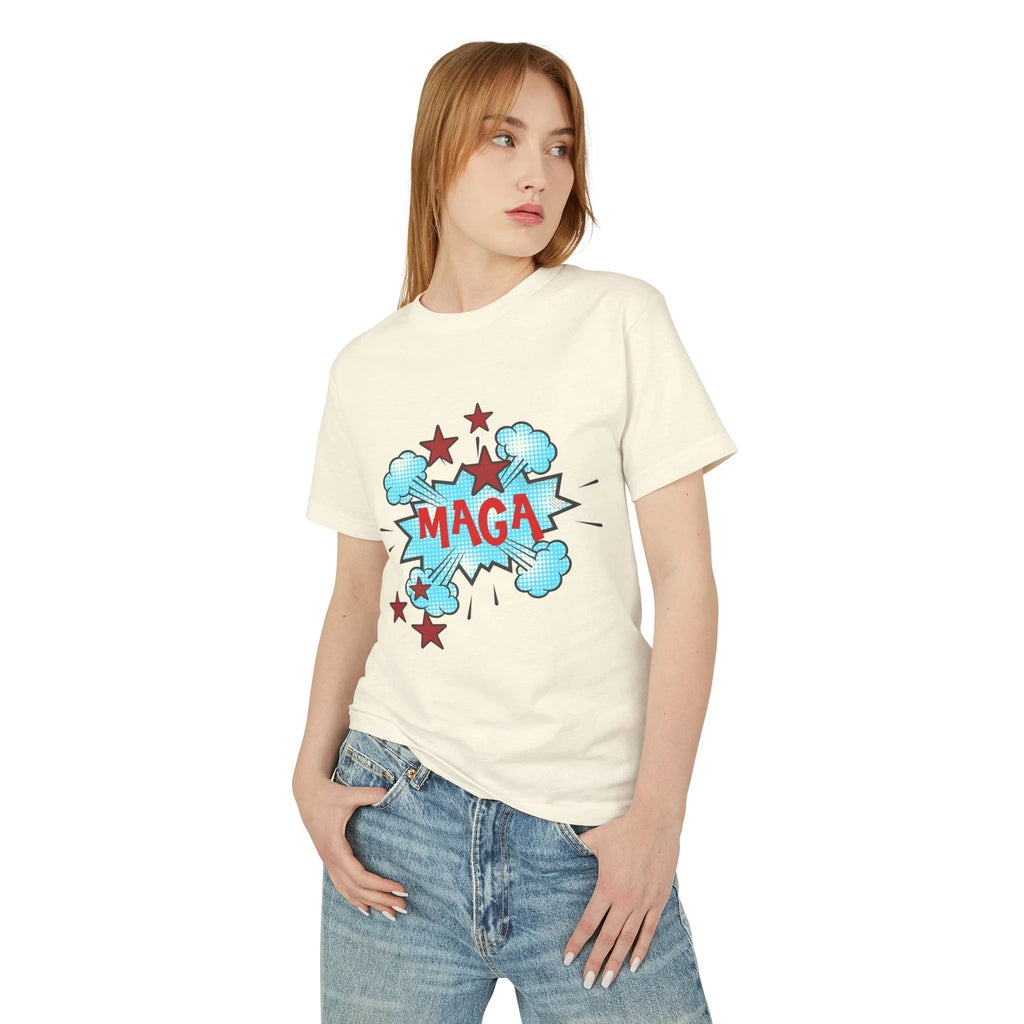 Pop Art MAGA Unisex Heavyweight Tee, Casual Shirt, Statement T-shirt, Funny