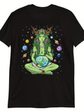 Men'S Gaia Mother Earth Goddess Graphic T-Shirt - Retro 60s/70s Hippie Style Sho