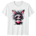 Bunny Rabbit Heart Sunglasses Graphic Tee Unisex Top