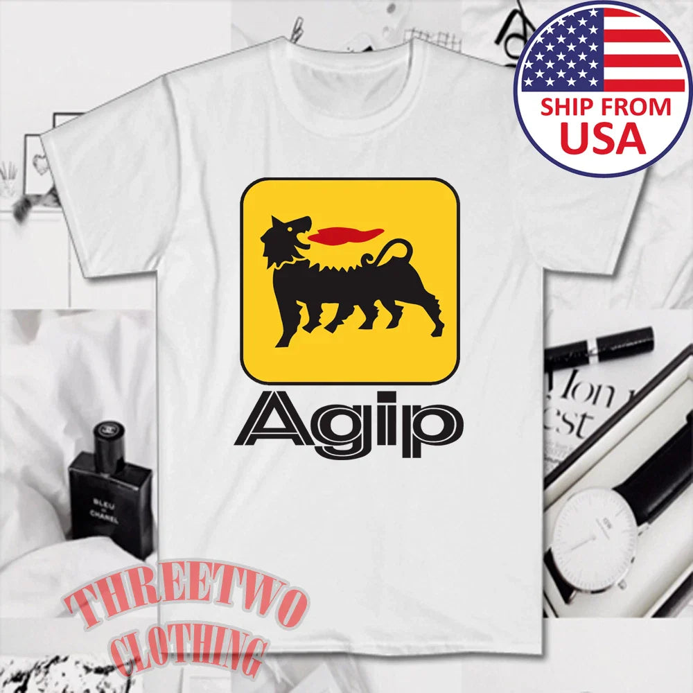 Agip Racing Men's White Size S to 5XL