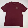 Brixton Men's Graphic T-Shirt Size Medium Burgundy Short Sleeve Standard Fit