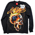 EVIL VICE S25-03 THREAD SKULL Long Sleeve TEE SHIRT Size Medium NWT