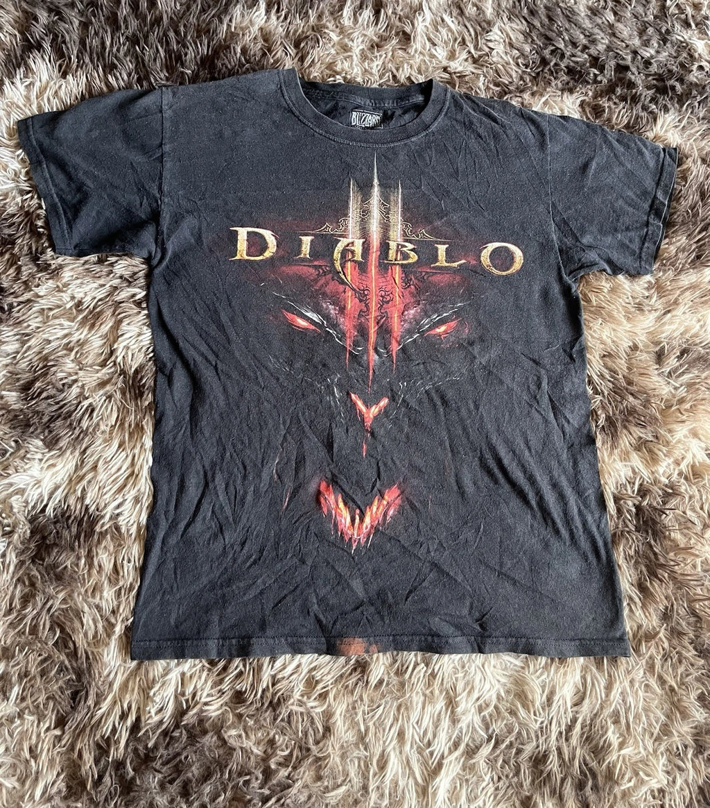 Diablo 3 Blizzard Graphic T Shirt Small Black Gaming Video Game Tee