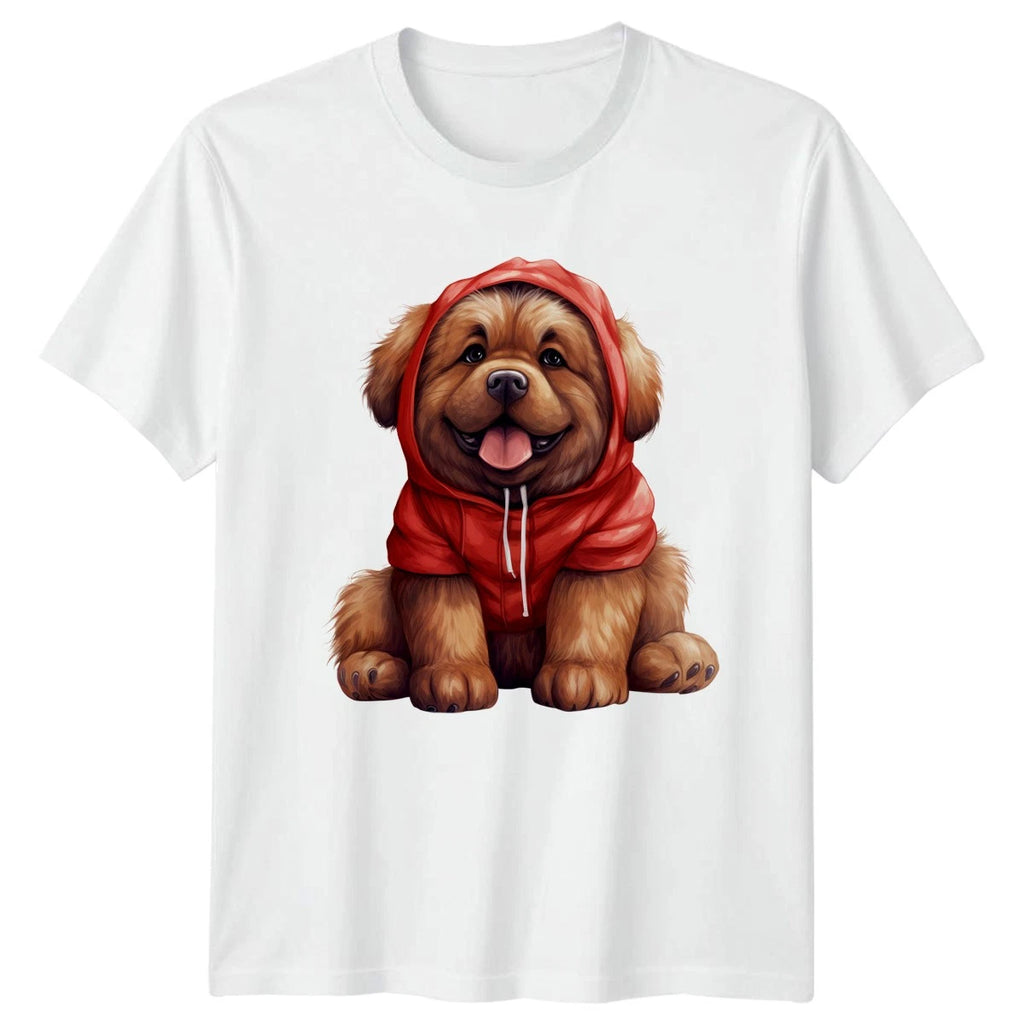 Cute Dog Hoodie Dogs Animals Mens T-Shirt Womens Tee Graphic Unisex Top -a