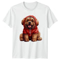 Cute Dog Hoodie Dogs Animals Mens T-Shirt Womens Tee Graphic Unisex Top -a