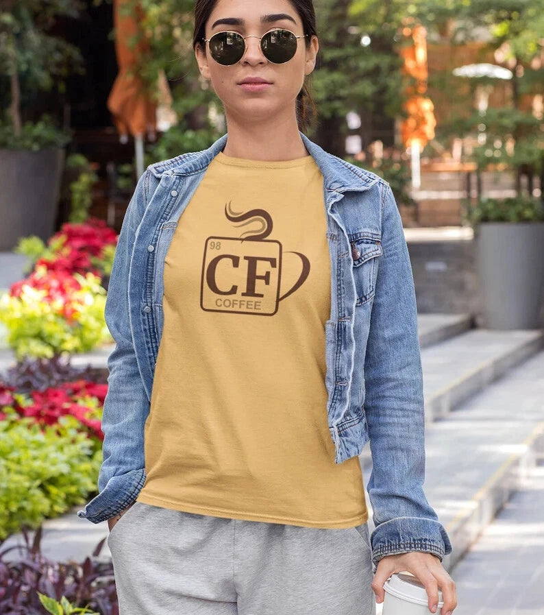 Funny Periodic Table Coffe Science tee Cool Chemistry elements Trendy T-Shirt