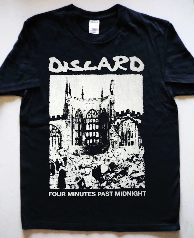 DISCARD Four Minute T Shirt Doom Mob47 Warvictims Cimex Hardcore Punk Tee UK RAW
