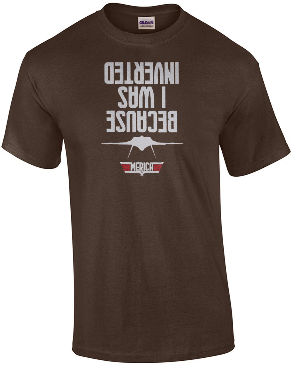 Because I was inverted - top gun 80's retro t-shirt