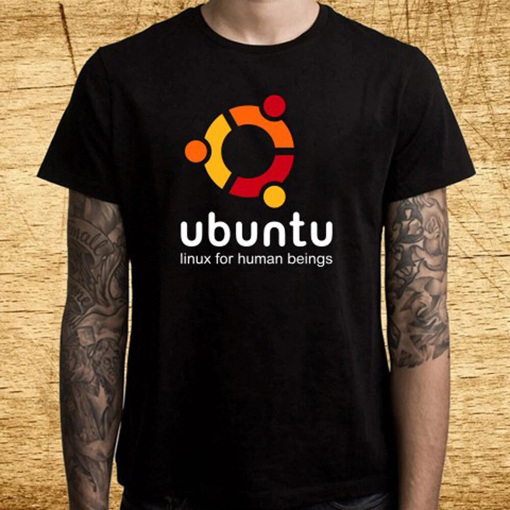 Ubuntu Linux Famous Operating System Men's Black Size S-5XL
