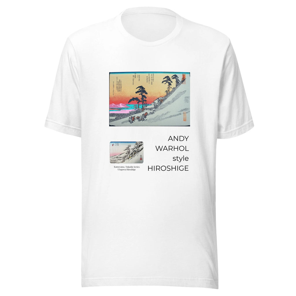 Hiroshige Ukiyoe Pop Art – (AI Andy Warhol Style) Unisex t-shirt Kameyama