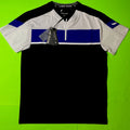 STONE FALCON Men’s Short Sleeve T-Shirt LARGE Black w/Blue, White MSRP $69 NEW