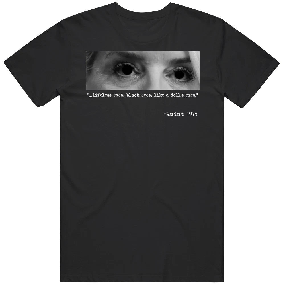Pam Bondi Funny Jaws Parody Quint Lifeless Black Eyes Quote Meme Fan T Shirt