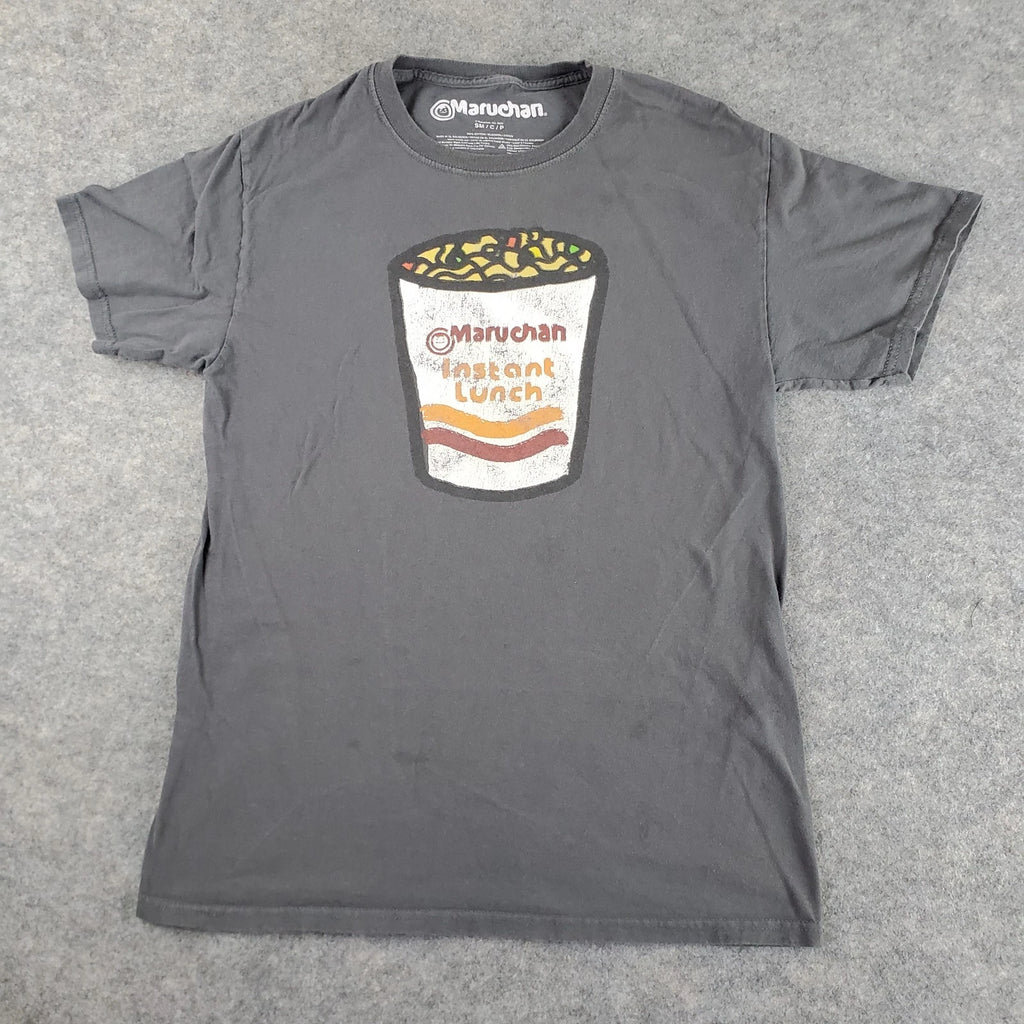 Maruchan Shirt Mens Small Gray Crew Neck Short Sleeve Graphic Stretch Pullover