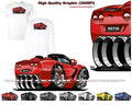 Corvette C6 Model Convertible Paint Colors DigiRods Cartoon Car Art T Shirt S-5X