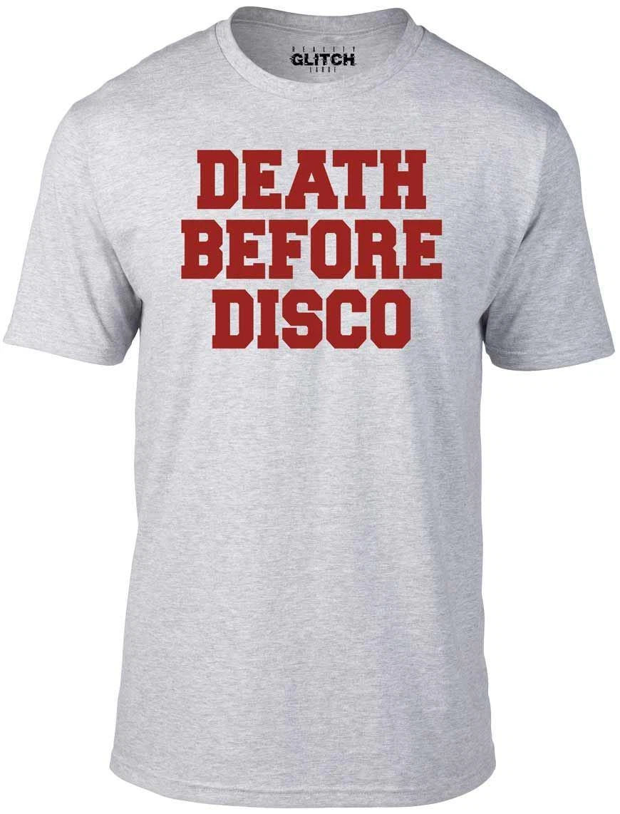 Death Before Disco T-Shirt - Funny t shirt retro stripes music funk 80s