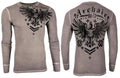 Archaic By Affliction Men's Thermal Shirt Shining Mask
