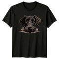 Cute Dog Peekaboo Schnauzer Portrait Style T-Shirt