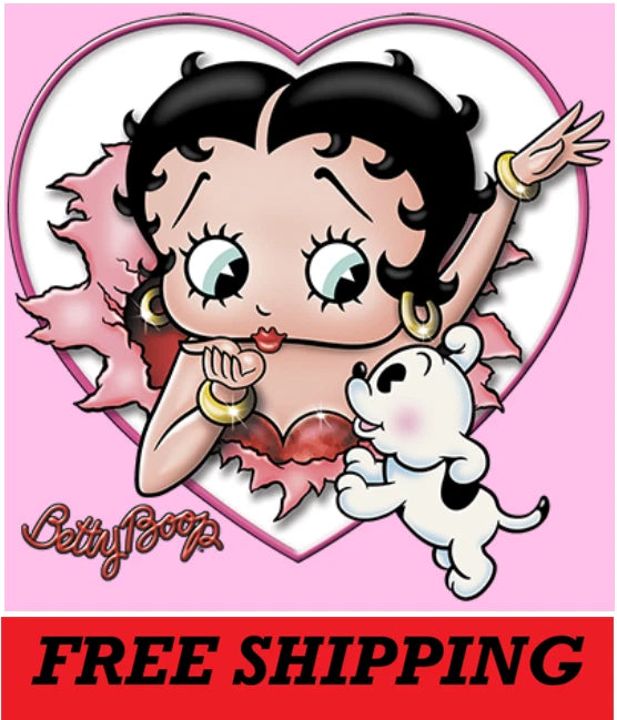 T-SHIRT-LOVE BETTY BOOP AND PUDGY