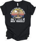 Peace Love Horses & Go Buck Yourself Funny T-Shirt