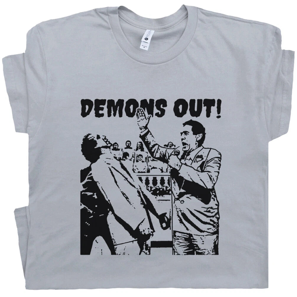 Demons Out T Shirt Weird Tee Shirts Occult Funny Dark Humor Unique Horror Movie