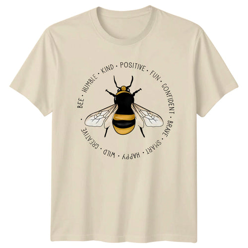 Bee Kind Positive Fun Confident Brave Smart Happy Wild Creative T-Shirt