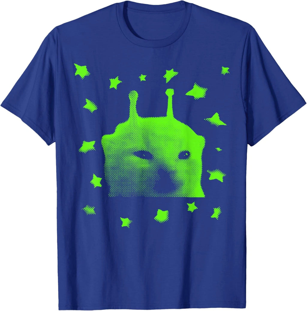 Y2K Alien Cat Meme - Retro Silly Space Kitty Design Unisex T-Shirt