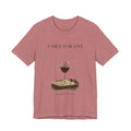 Solo Romance - Table for One T‑Shirt — Wine & Book Graphic Tee