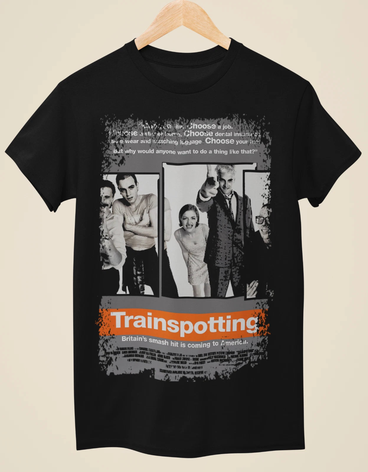 Trainspotting - Movie Poster Inspired Unisex Black T-Shirt