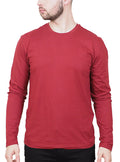 Mens Long Sleeve Cotton T-Shirt Regular Fit Crew Neck or Henley Top Lounge Work