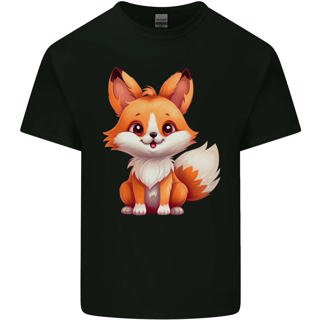 Cute Fox Kawaii Mens Light Cotton T-Shirt
