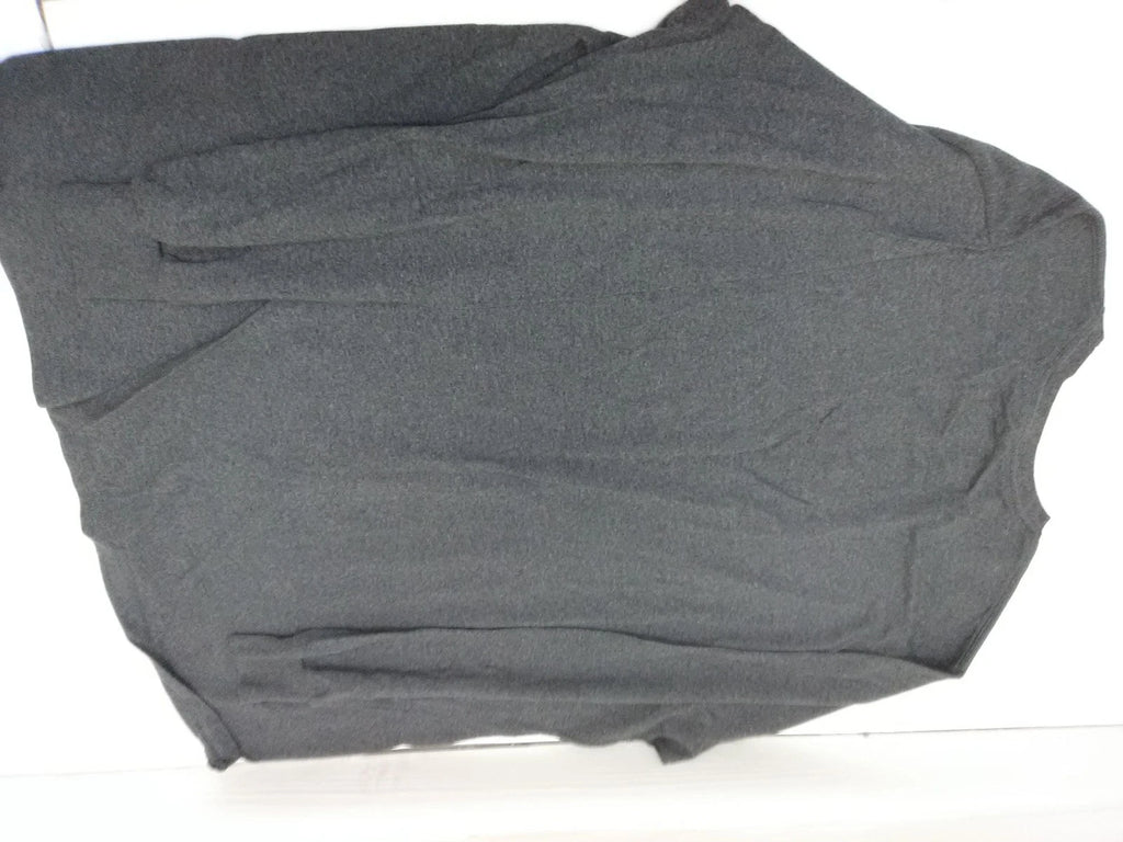 Long Sleeve Shirt Mens Extra Large Gray Heather Crewneck Casual Pullover Basic