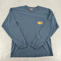 Vintage United Steelworkers Union Crewneck Tee Long Sleeves Cotton Made in USA