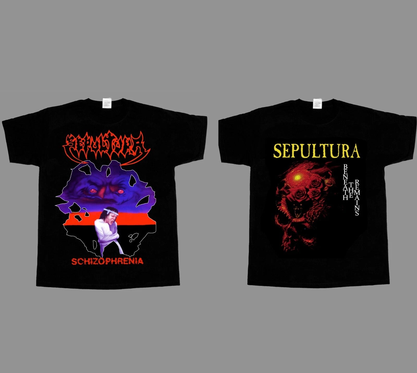 S-5XL SEPULTURA BENEATH THE REMAINS SCHIZOPHRENIA NEW SHORT/LONG SLEEVE T-SHIRT