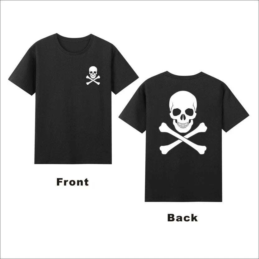 Skull and Crossbones Pocket Design Gothic T-Shirt