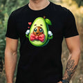 Mens Watercolour Cute Avocado Motif Cotton T-Shirt Size XS to 5XL