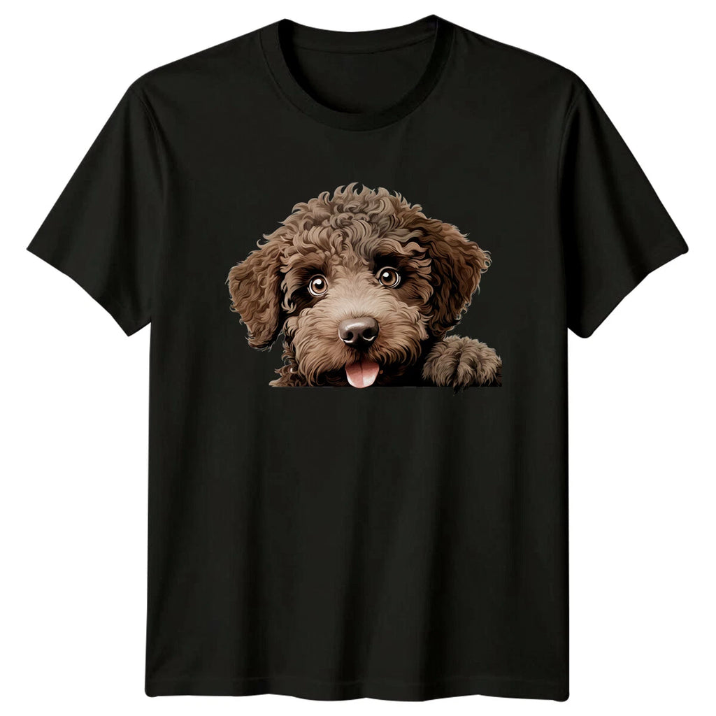 Cute Labradoodle Dog Portrait T-Shirt, Funny Dog Lover Tee