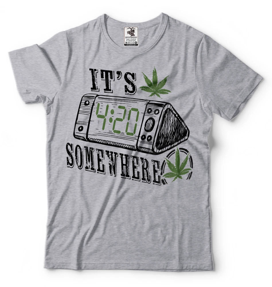 420 T-shirt Funny Pot T-shirts Weed Marijuana Funny T-shirt Cool Stylish T-shirt