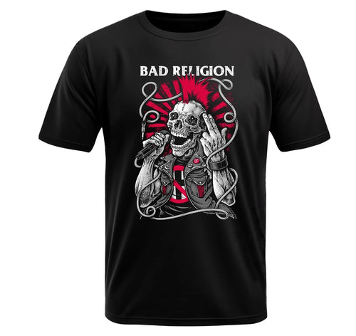 Bad Religion Black  T-Shirt - polyester - punk rock, skate punk, hardcore punk