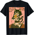 Anime Catgirl Kawaii Waifu Japanese Ninja Burger Neko T-Shirt