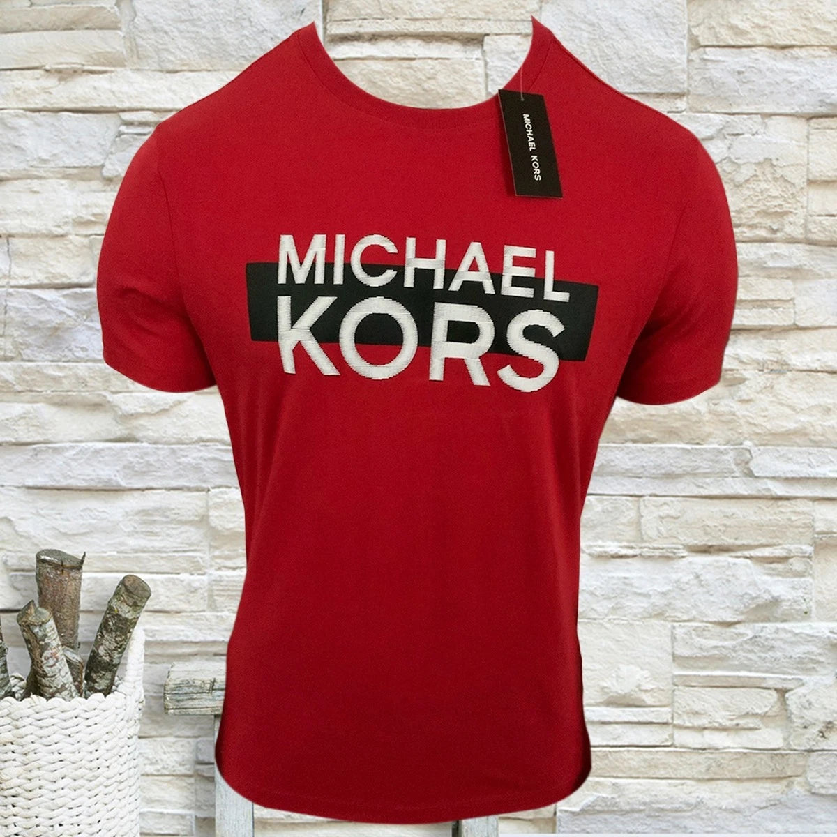 NWT MICHAEL KORS MSRP $56.99 MEN'S RED CREW NECK SHORT SLEEVE T-SHIRT SIZE S L