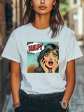 Retro Pop Art "HELP!" Comic Style Men Women Unisex T-Shirt Trendy Tee Casual Tee