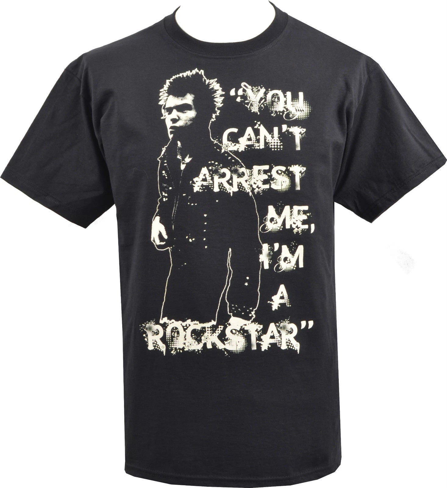 MENS T-SHIRT SID ROCKSTAR QUOTE ORIGINAL PUNK ROCK LONDON 1977 S-5XL
