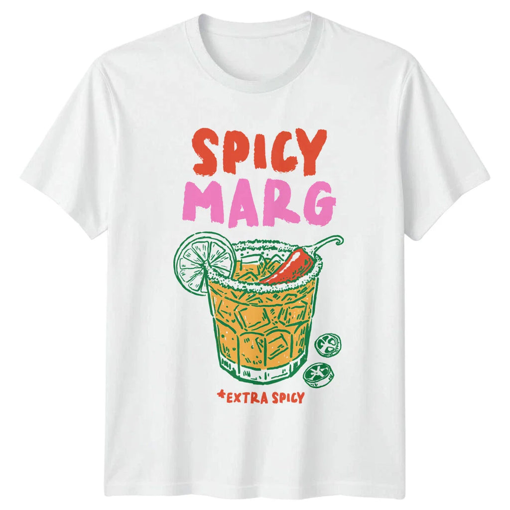 Spicy Marg Extra Spicy Cocktails Mens T-Shirt Womens Tee Unisex Graphic Top