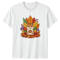 Cute Hamster Eating Pumpkin Pie T-Shirt Hamster Lover Autumn Thanksgiving