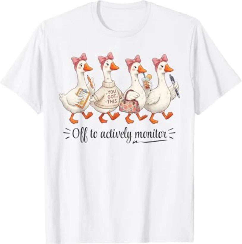 Test Day Off to Actively Monitor Teacher State Testing Goose T-Shirt