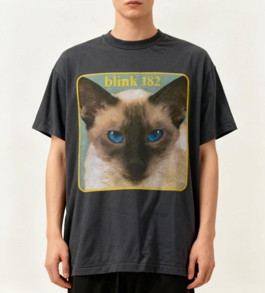 Blink 182 Cheshire Cat Album Cover T-shirt, Unisex Black T-shirt, Size S-5XL NWT