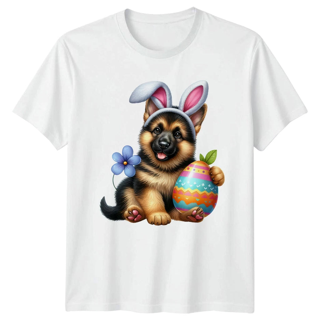 Cute German Shepherd Puppy Easter Bunny T-Shirt Dog Lovers Easter Gift For Him