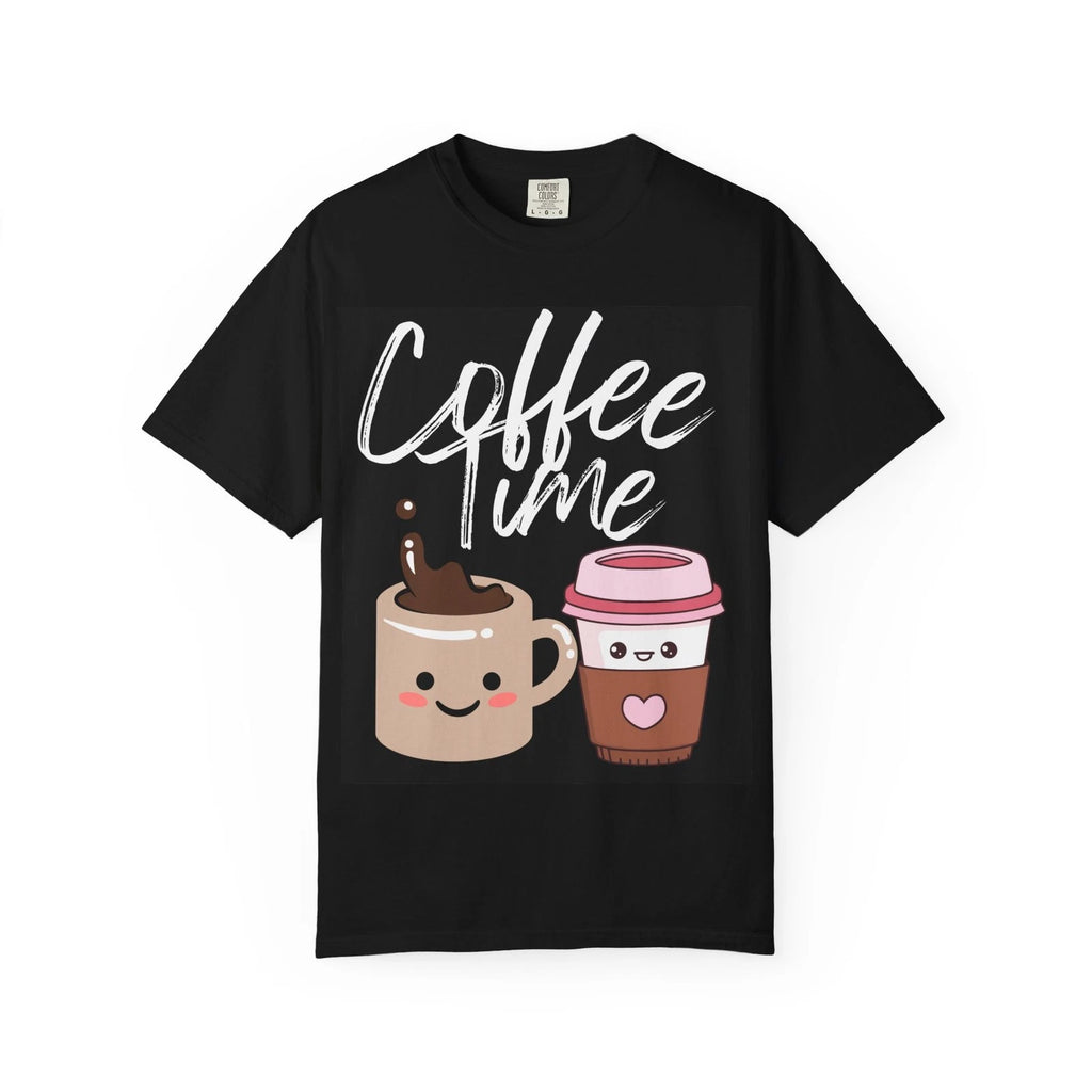 Coffee Time T‑Shirt - Comfort Colors — Cute Kawaii Coffee Mug & Cup Design