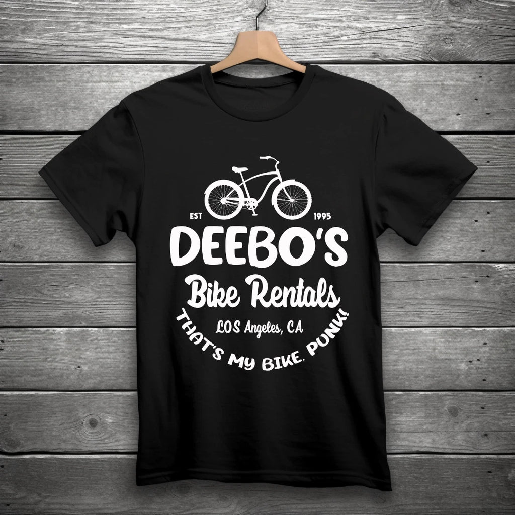DEEBO'S Bike Rentals That's My Bike Punk T-Shirt Black S-3XL